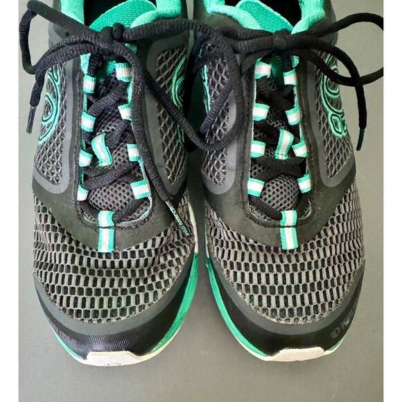 Pearl Izumi Streak II running shoes - womens 9.5 - grey black with green - Picture 4 of 7